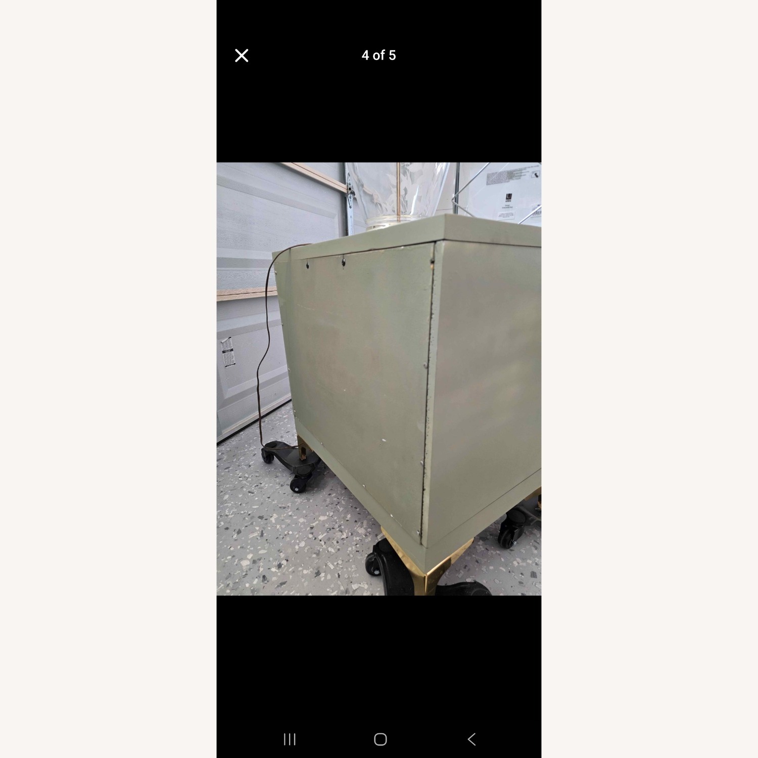 Vintage/Antique Green Nightstand - image-4