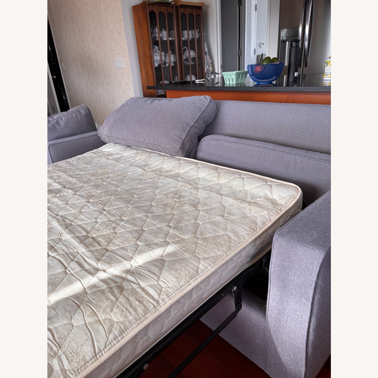 West Elm Harris Light Gray Fabric Sleeper Sofa - image-4