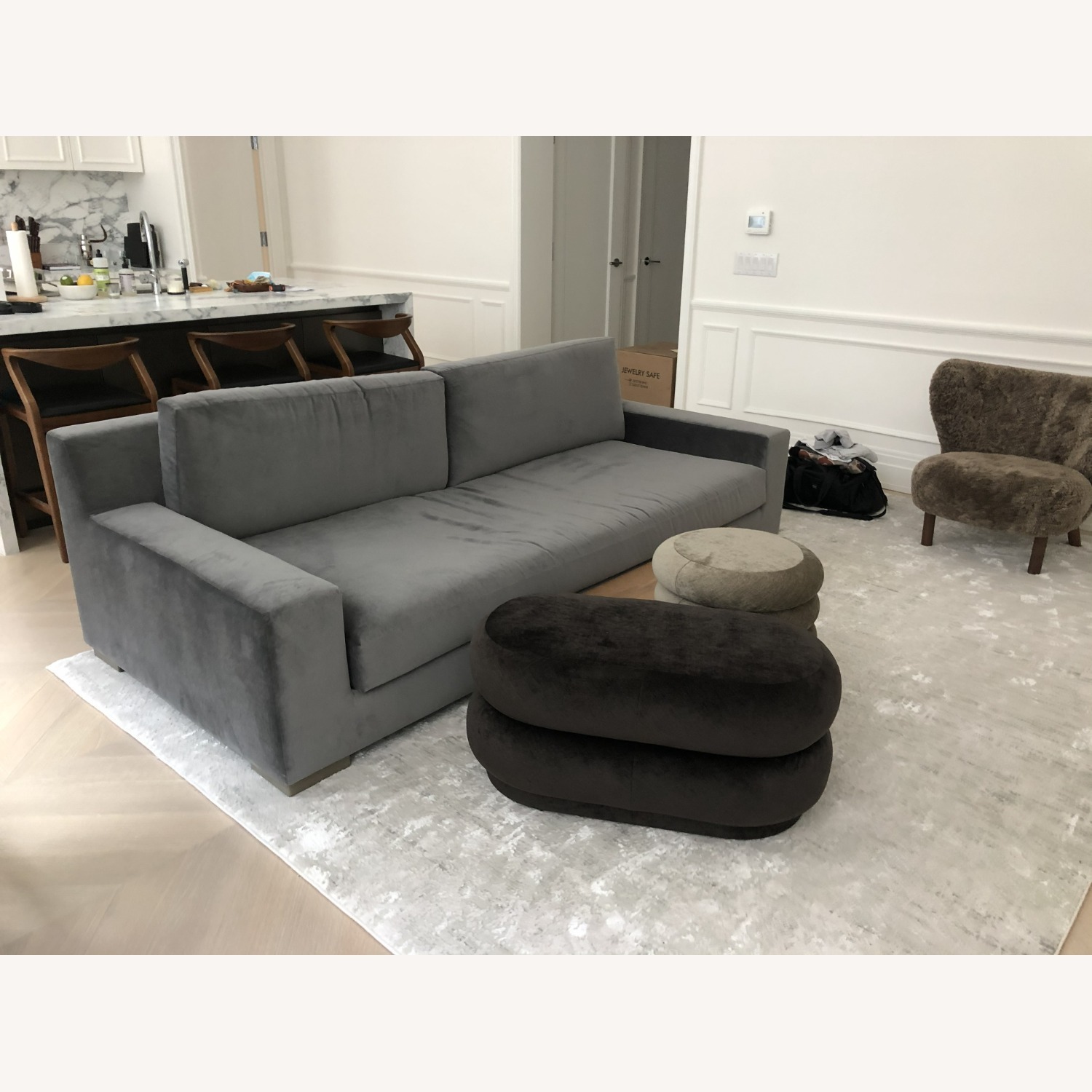 Restoration Hardware Modena Bench Sofa - Performance Velvet - image-1