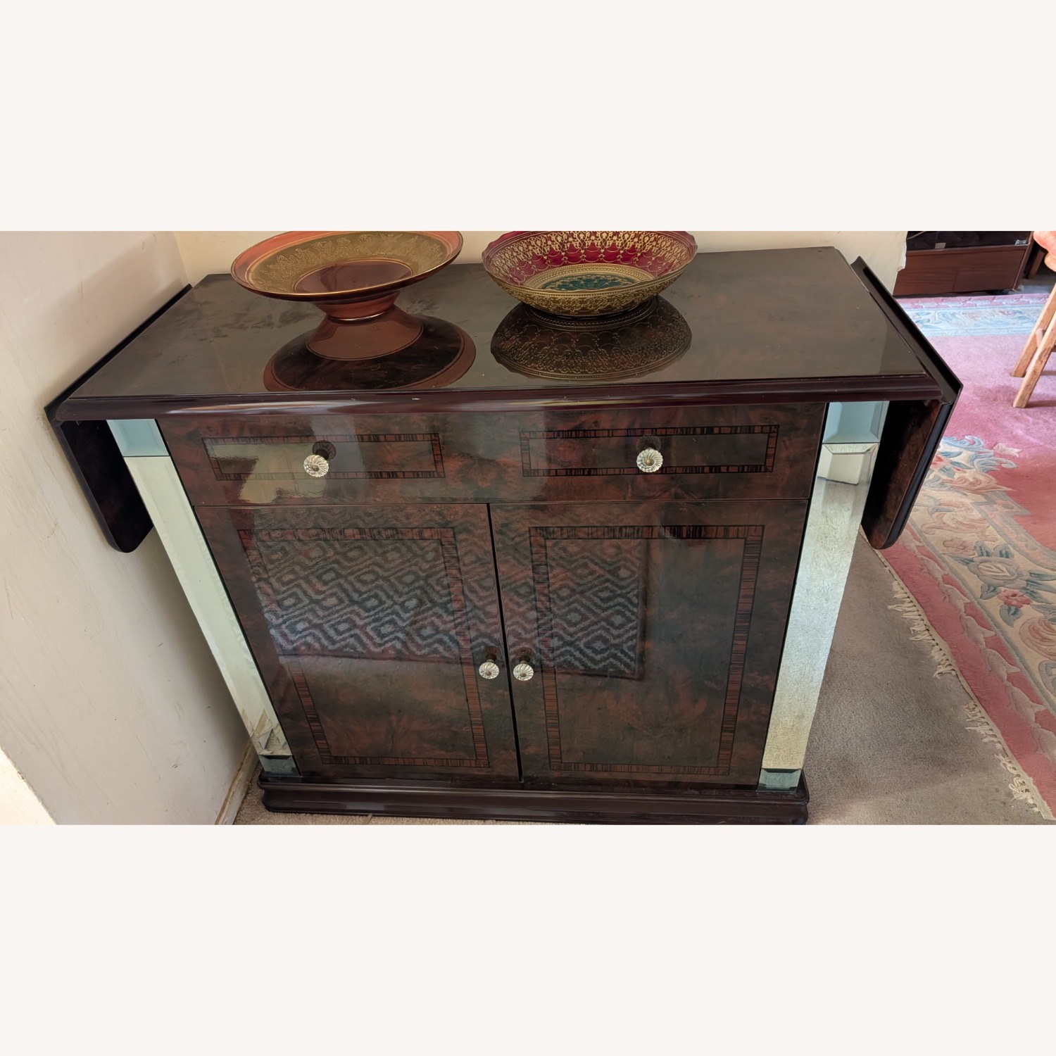 Vintage/Antique Dark Brown Wood Sideboard - image-2