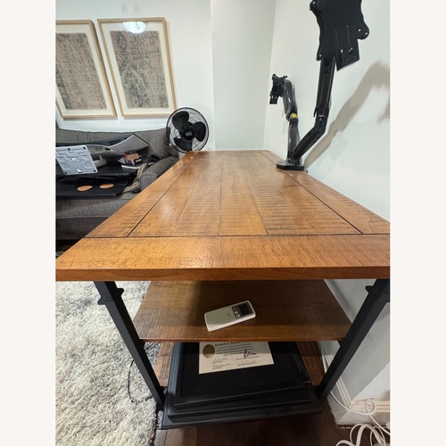 Used Huanuo Dark Brown Wood Desk for sale on AptDeco