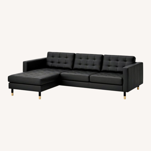 Used IKEA Morabo Dark Brown Leather 3+ Piece Sectional for sale on AptDeco