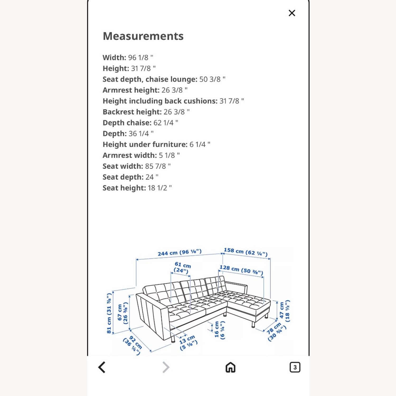 IKEA Morabo Dark Brown Leather 3+ Piece Sectional - image-6