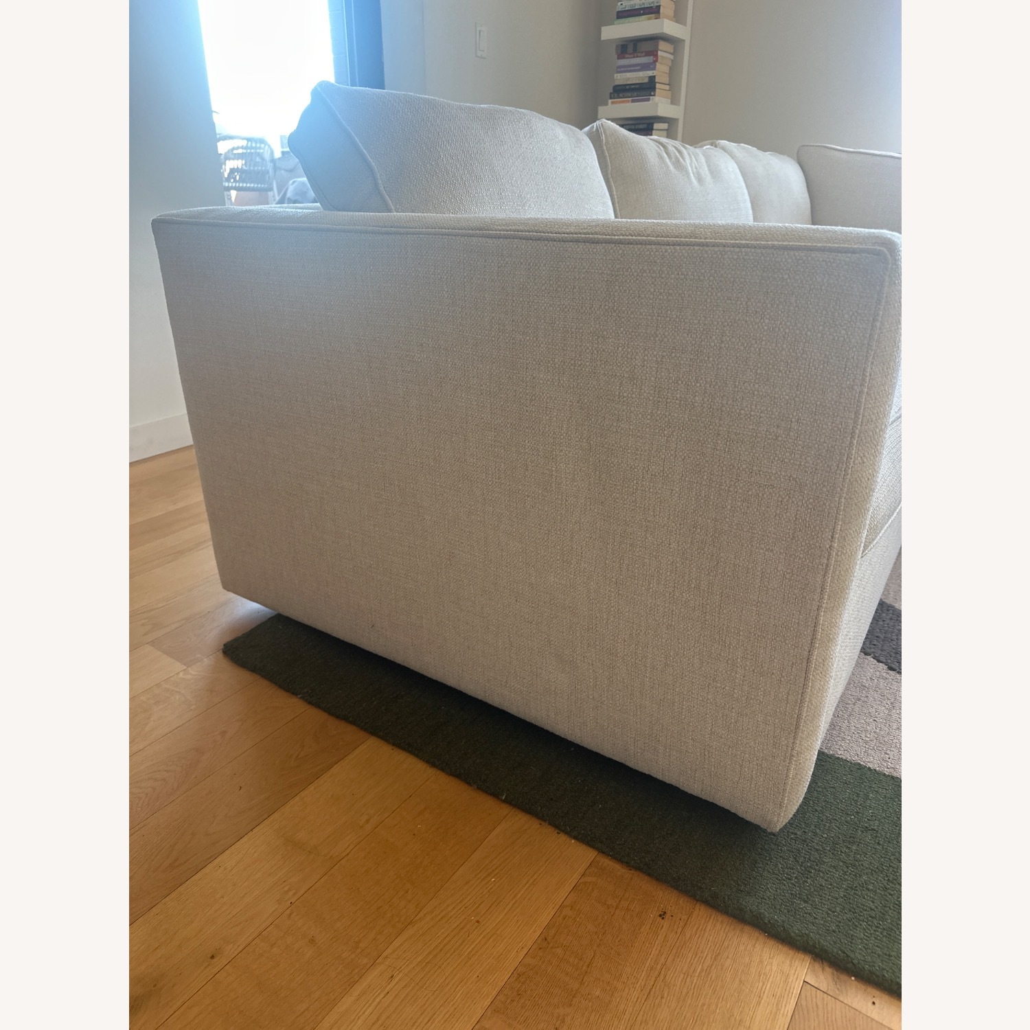 West Elm Haven White Fabric 2 Piece Sectional - image-6