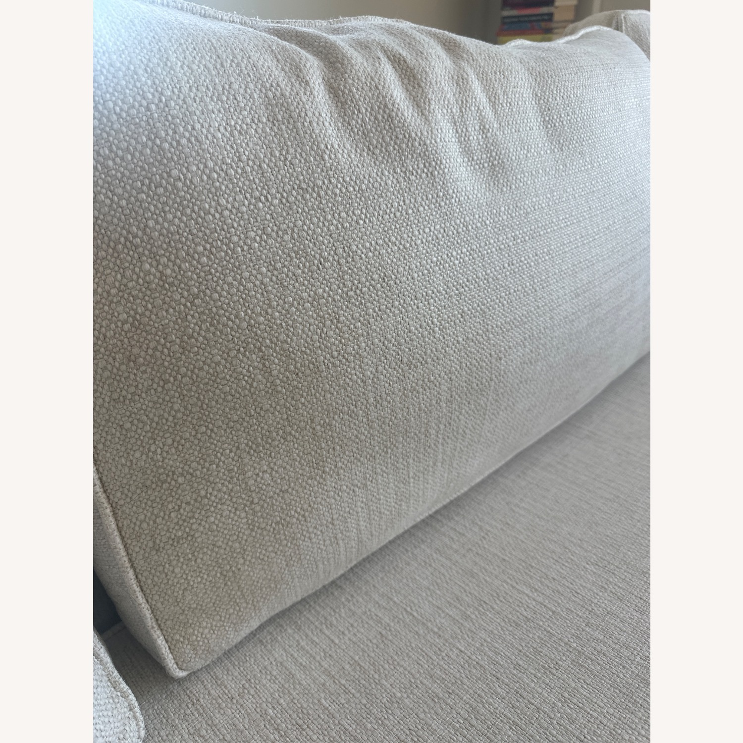 West Elm Haven White Fabric 2 Piece Sectional - image-4