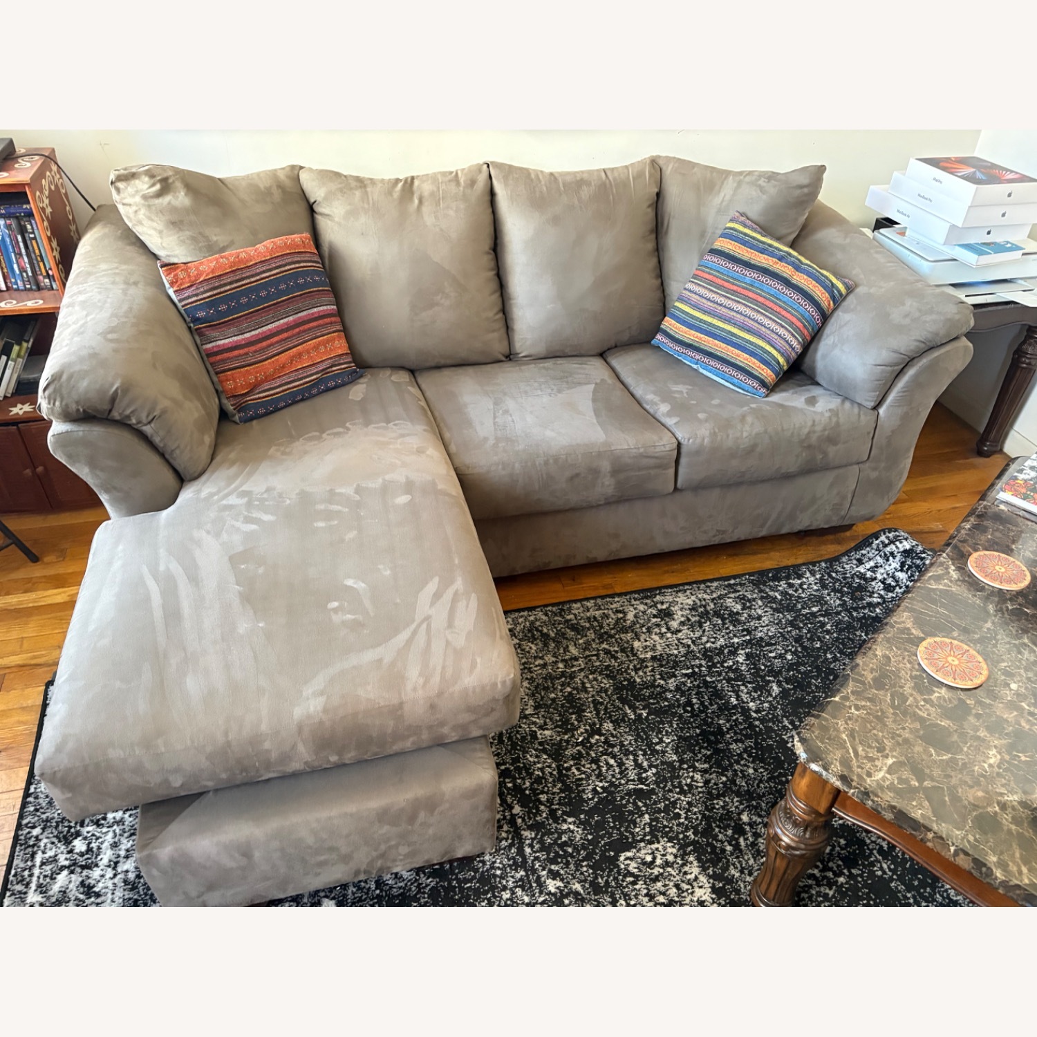 Ashley Furniture Darcy Dark Gray 3+ Piece Sectional - image-3