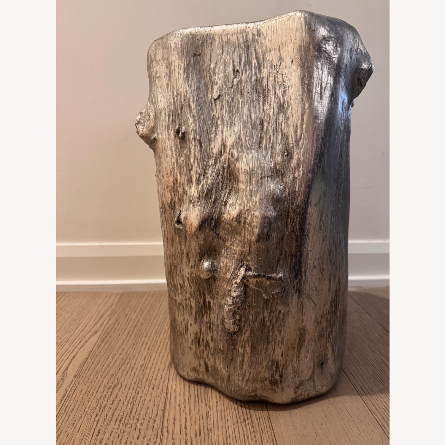 Perigold Silver Tree Stump Stool - image-3