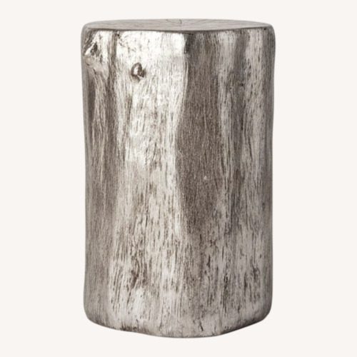 Used Perigold Silver Tree Stump Stool for sale on AptDeco