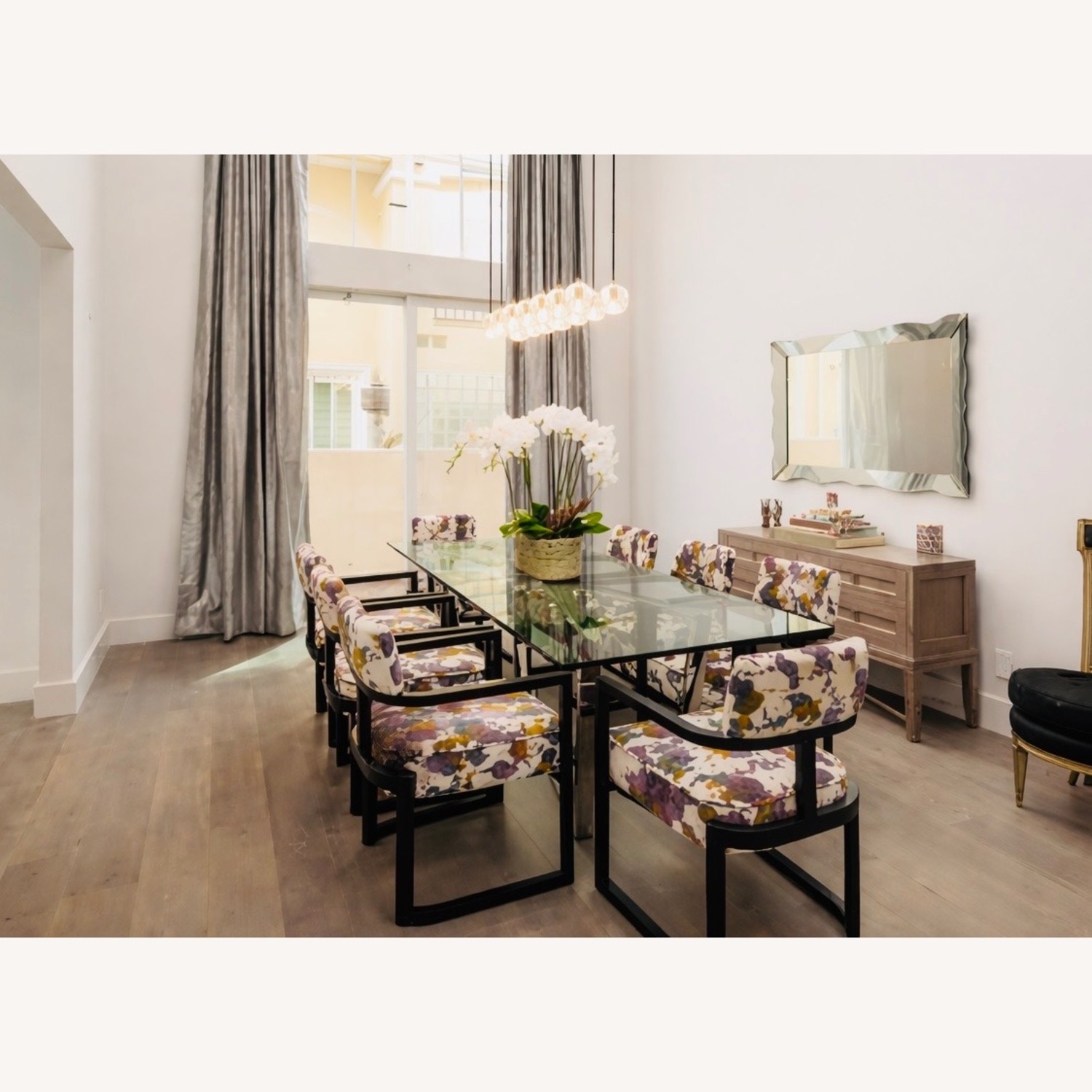 J Alexander Black Oak Chairs in Knoll Luxe Velvet - image-1