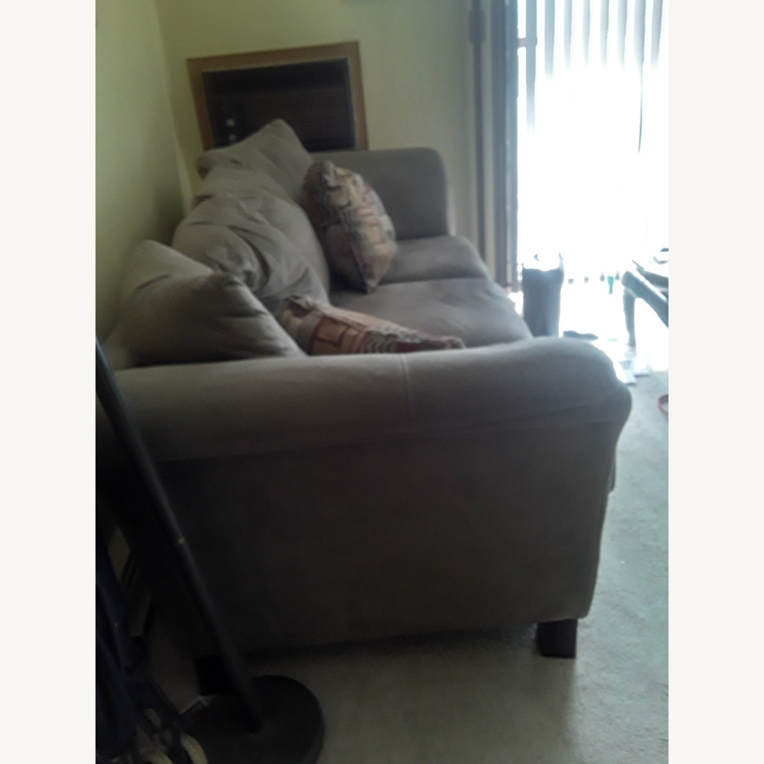 Light Gray Fabric 3+ Seater Sofa - image-3