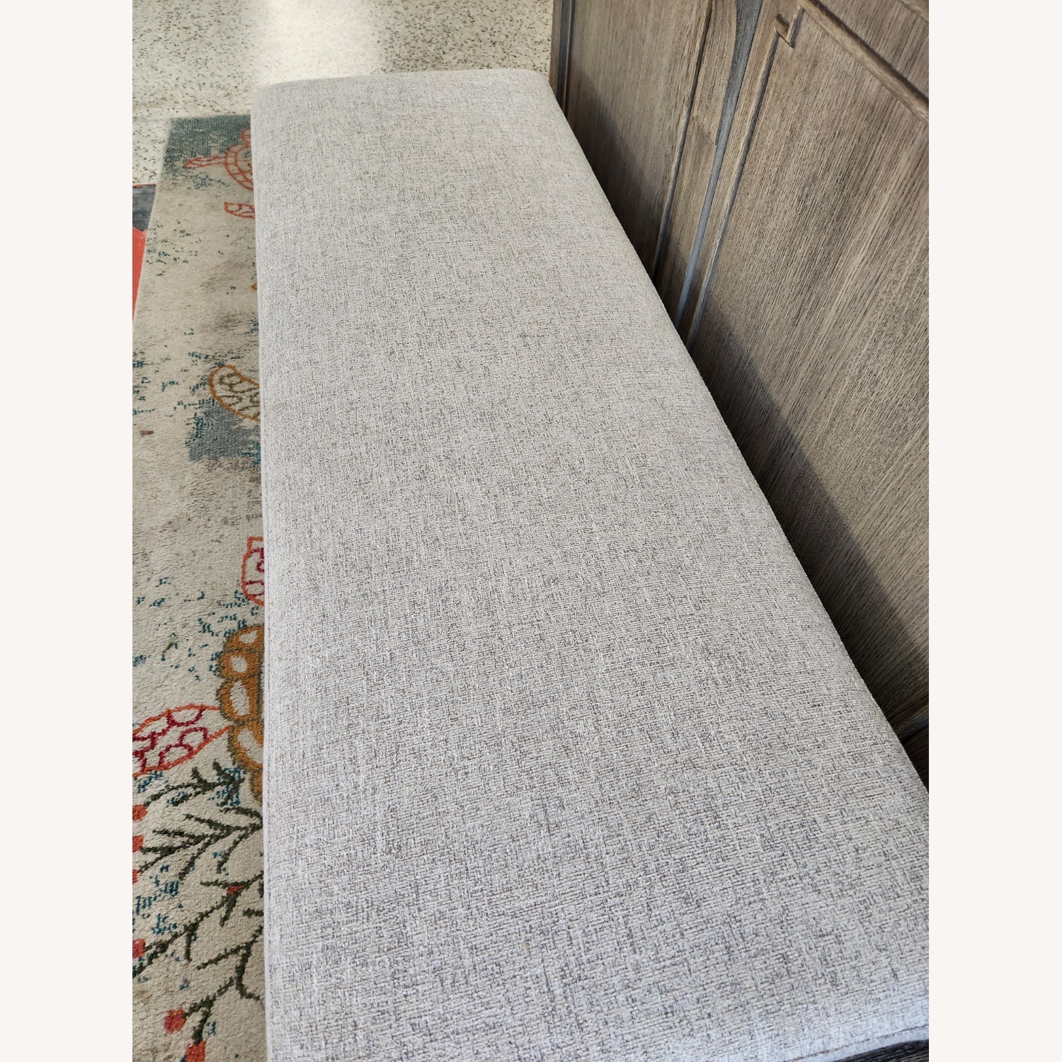 Bernhardt Foundation Bench Light Gray Fabric - image-4