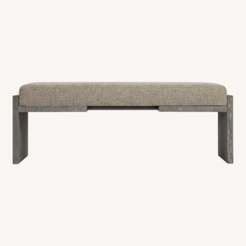Used Bernhardt Foundation Bench Light Gray Fabric for sale on AptDeco