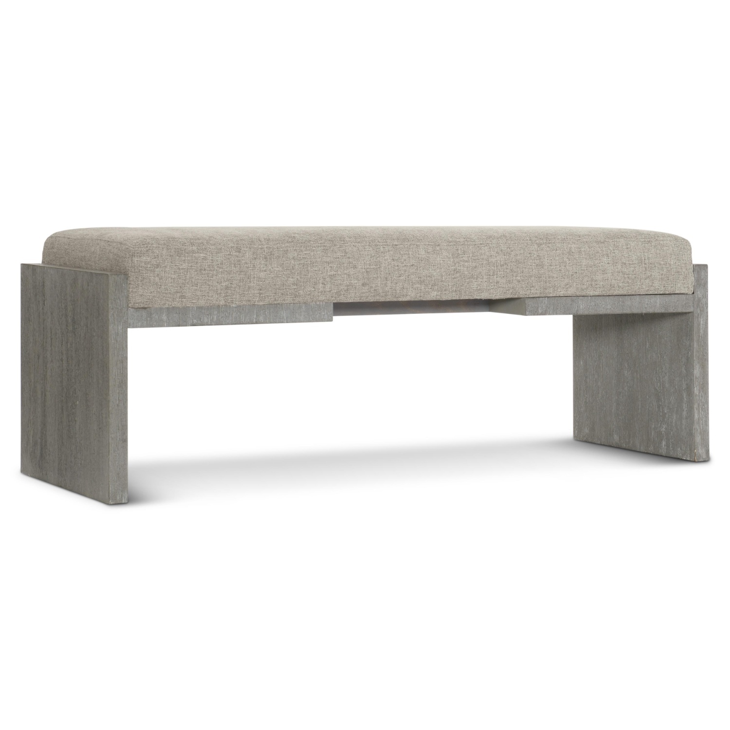 Bernhardt Foundation Bench Light Gray Fabric - image-9