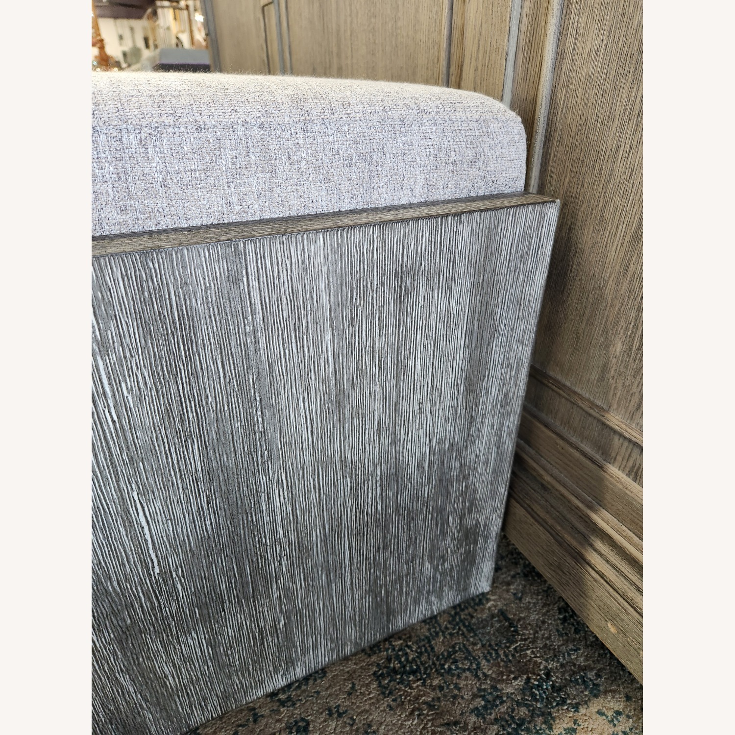 Bernhardt Foundation Bench Light Gray Fabric - image-3