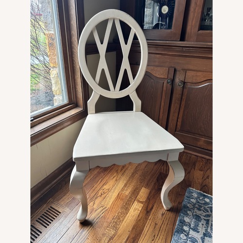 Used White Dining Chairs, Set of 2 for sale on AptDeco