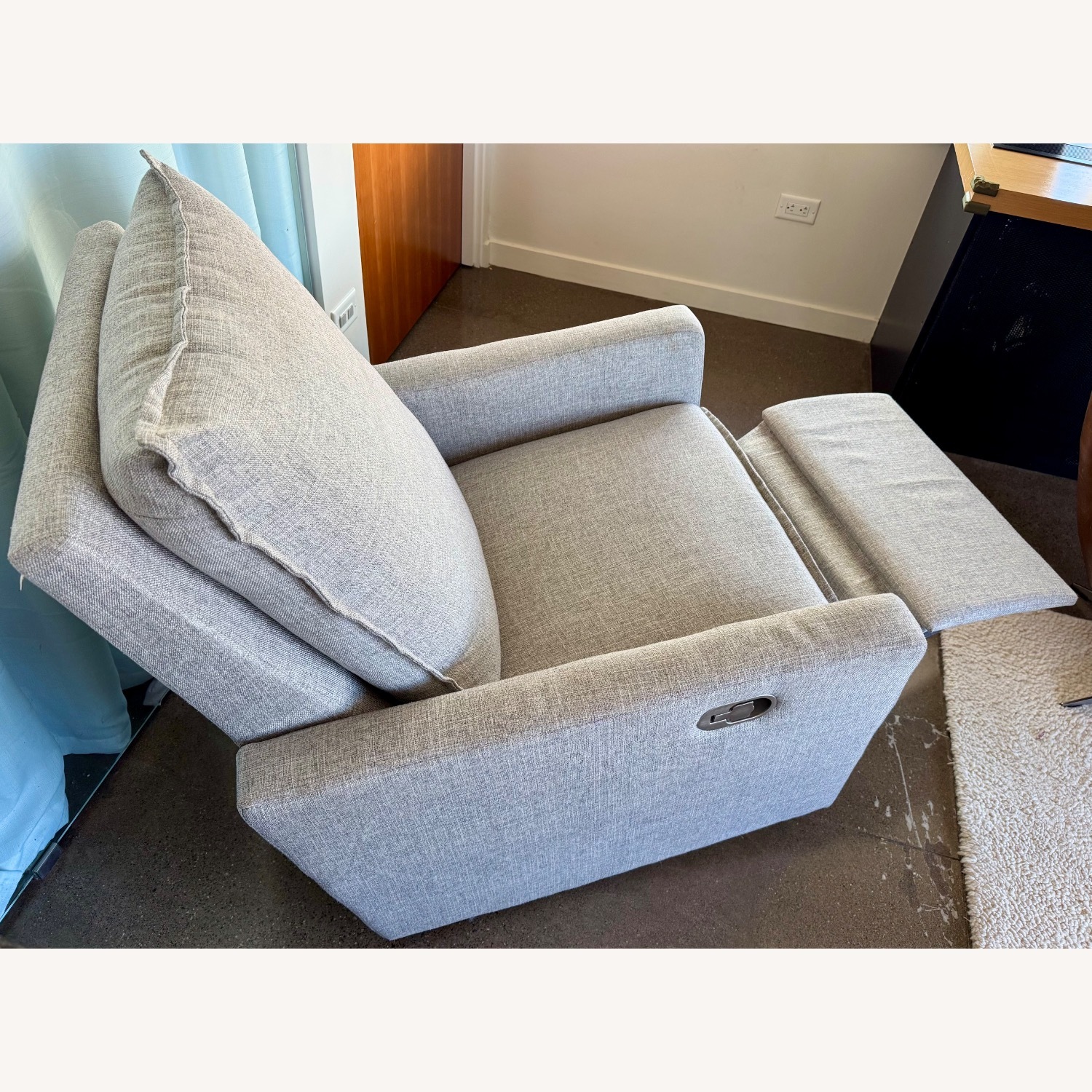 Pottery Barn Kids Paxton Light Gray Fabric Nursing Chair - image-2