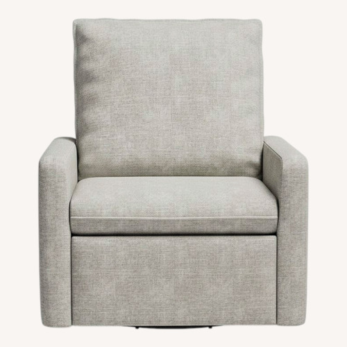 Used Pottery Barn Kids Paxton Light Gray Fabric Nursing Chair for sale on AptDeco