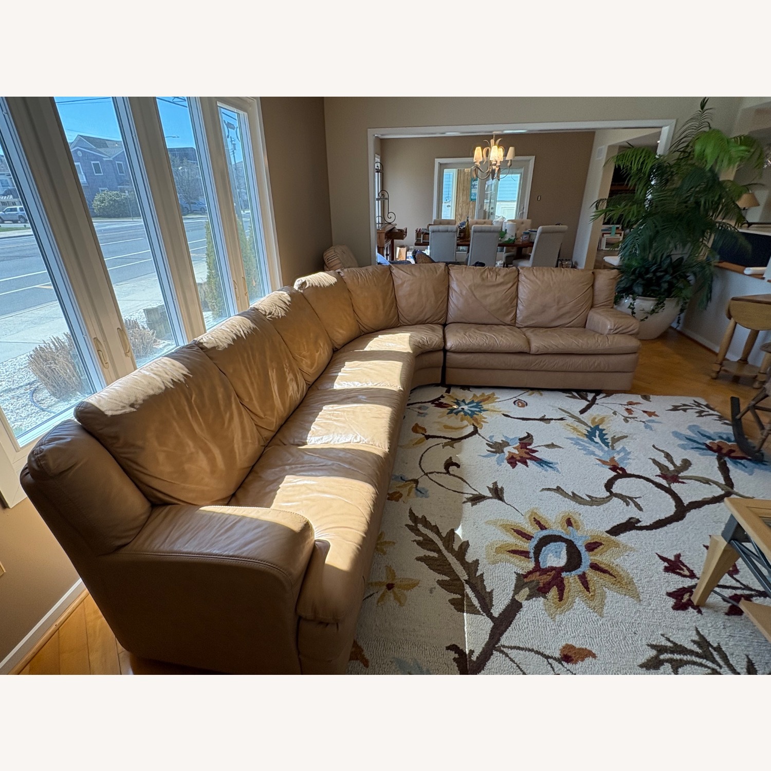 Large Leather Sectional - image-2