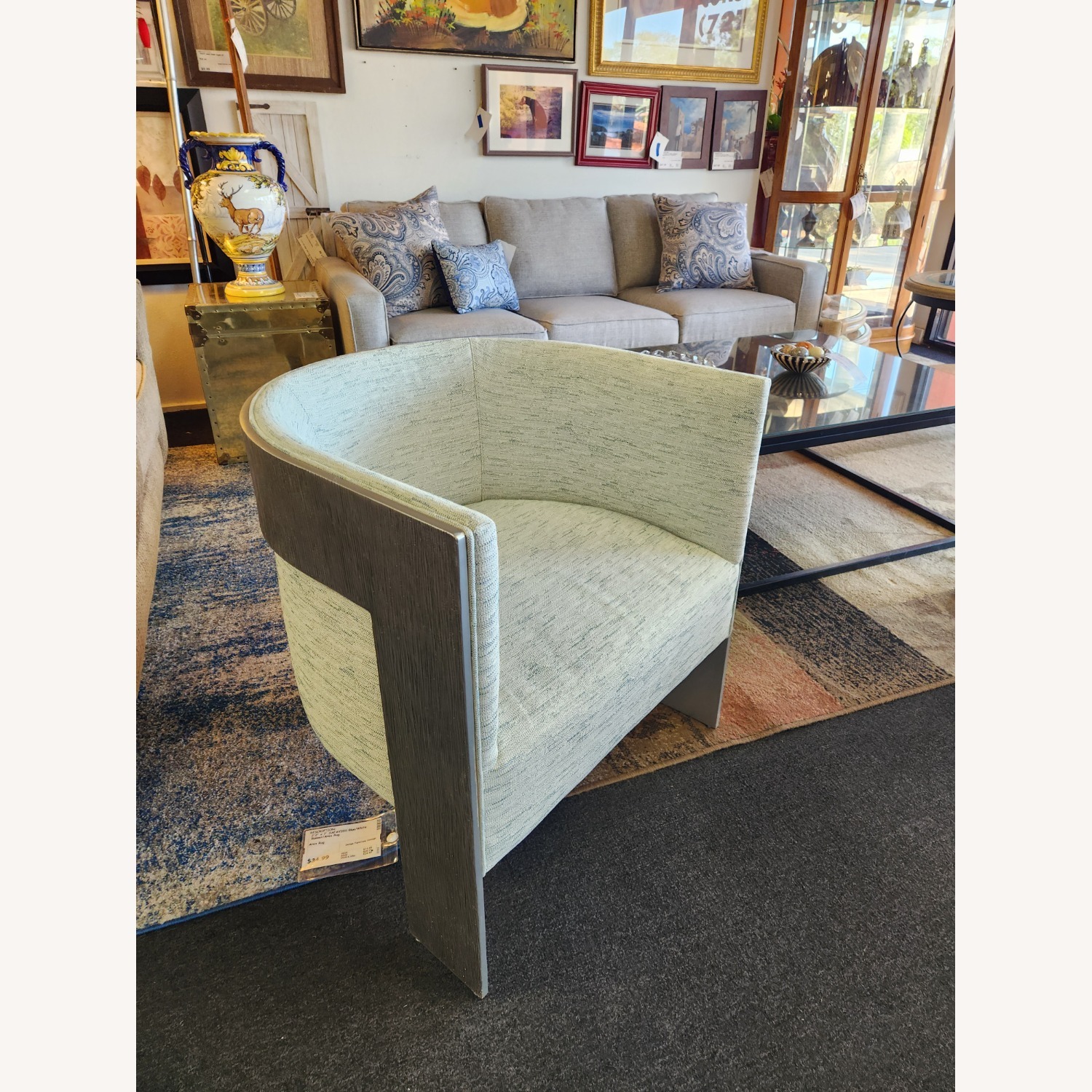 Cosway Bernhardt Light Gray Accent Chair - image-2