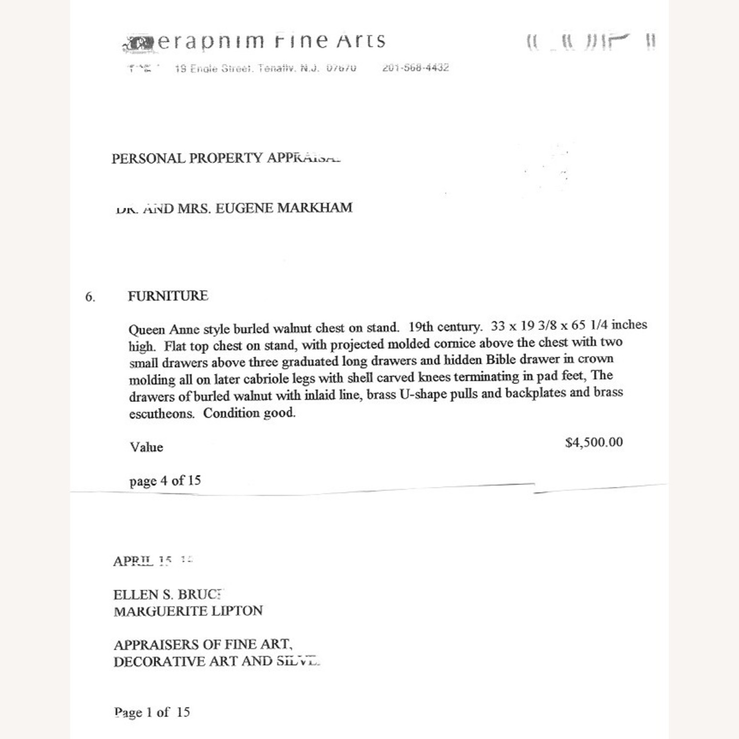 Vintage/Antique Dark Brown Chest - image-10