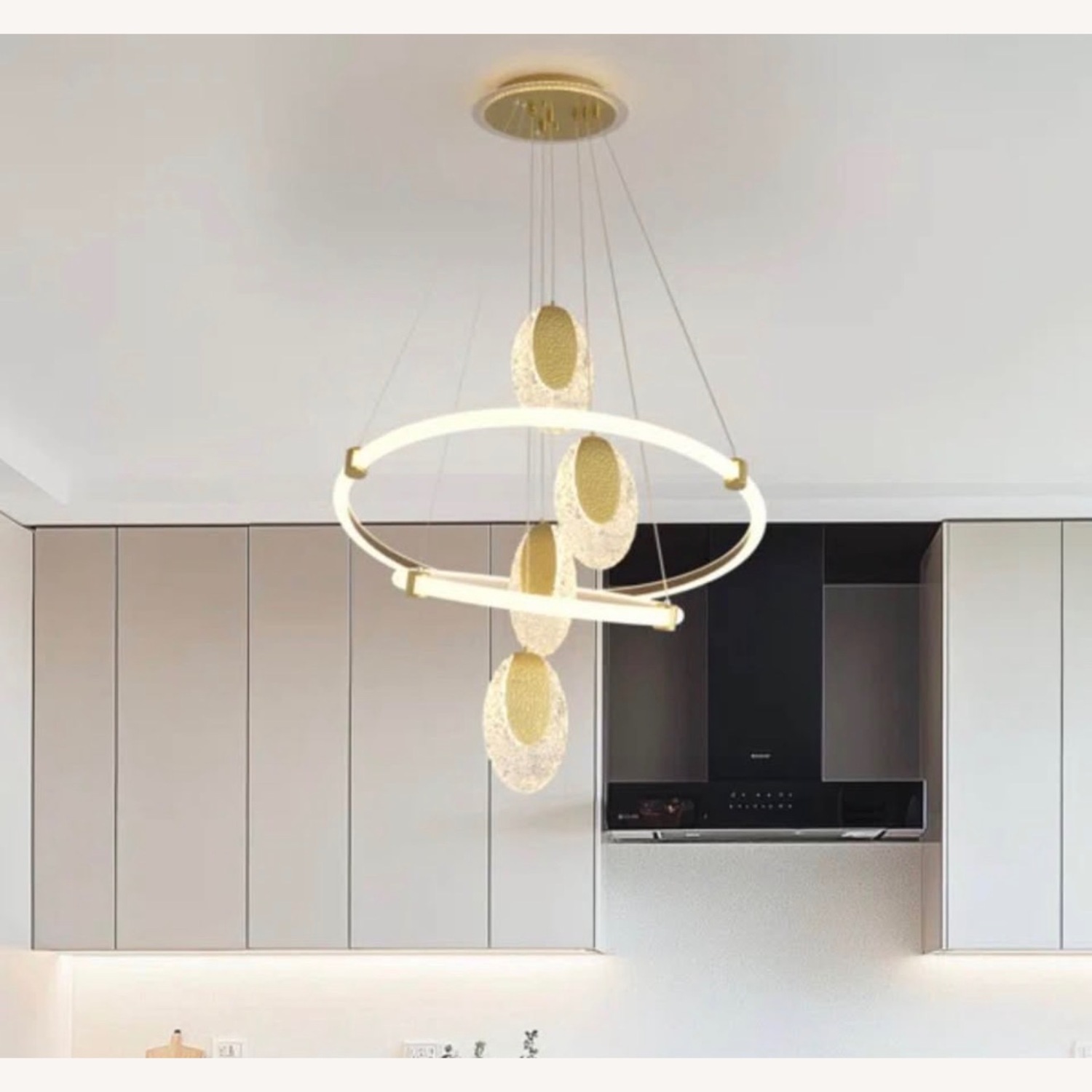 Bed Bath & Beyond Gold Ceiling Lamp - image-4