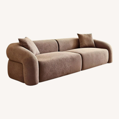 Used Amazon Dark Brown Boucle 3+ Seater Sofa for sale on AptDeco