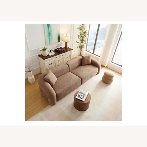 Used Amazon Dark Brown Boucle 3+ Seater Sofa for sale on AptDeco