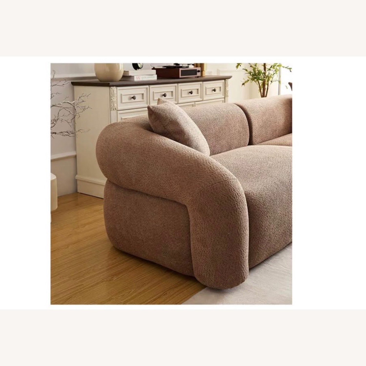 Amazon Dark Brown Boucle 3+ Seater Sofa - image-2