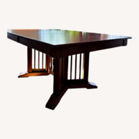 Light Brown Wood Dining Table