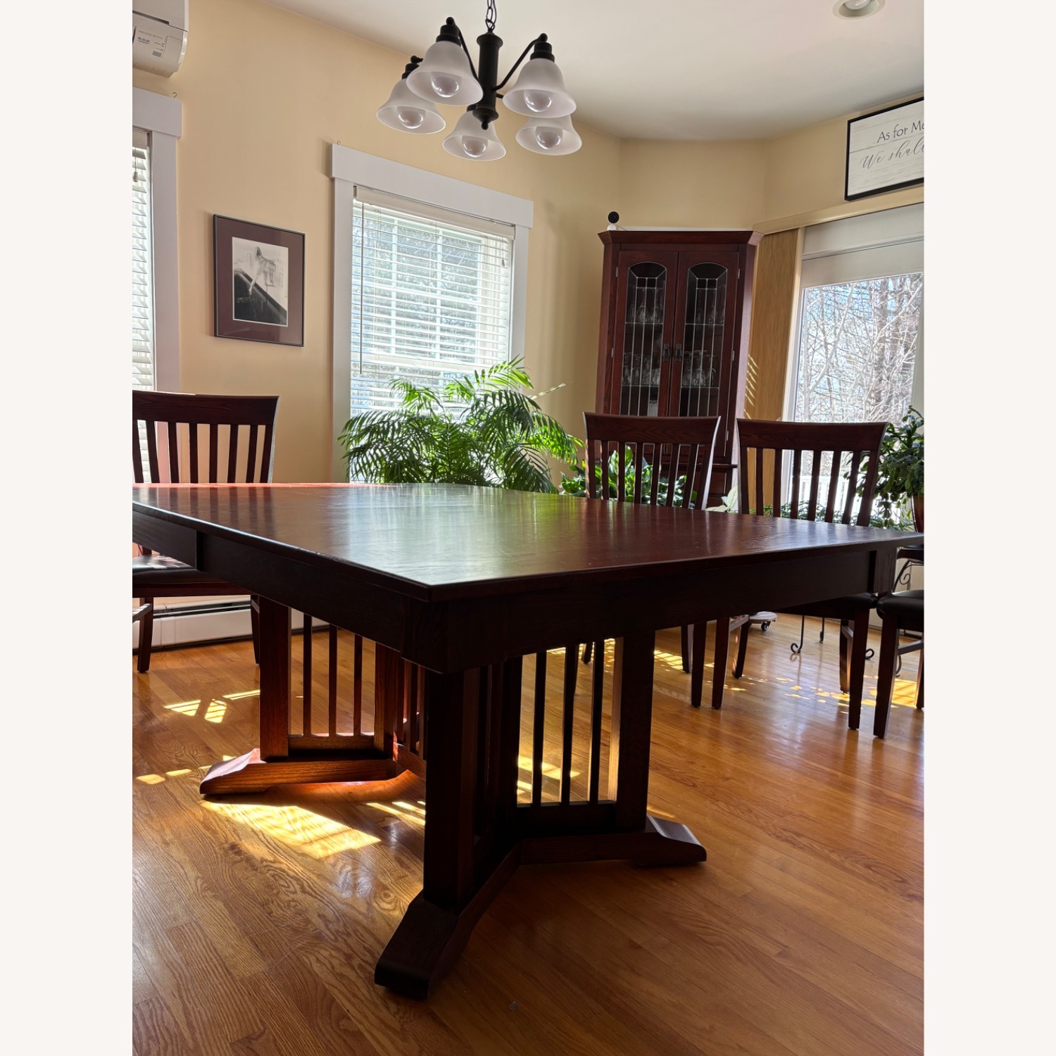Light Brown Wood Dining Table - image-1