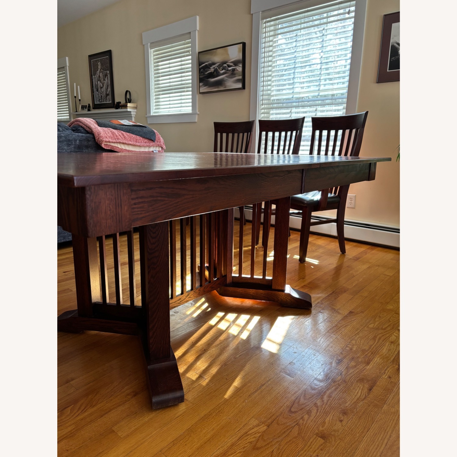 Light Brown Wood Dining Table - image-2