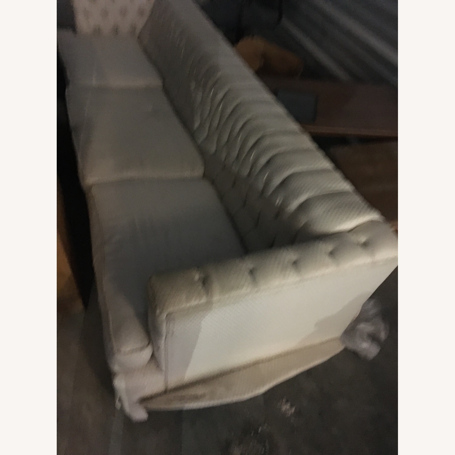 Vintage Upholstered White Sofa - image-3