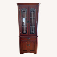 Light Brown Wood Credenza