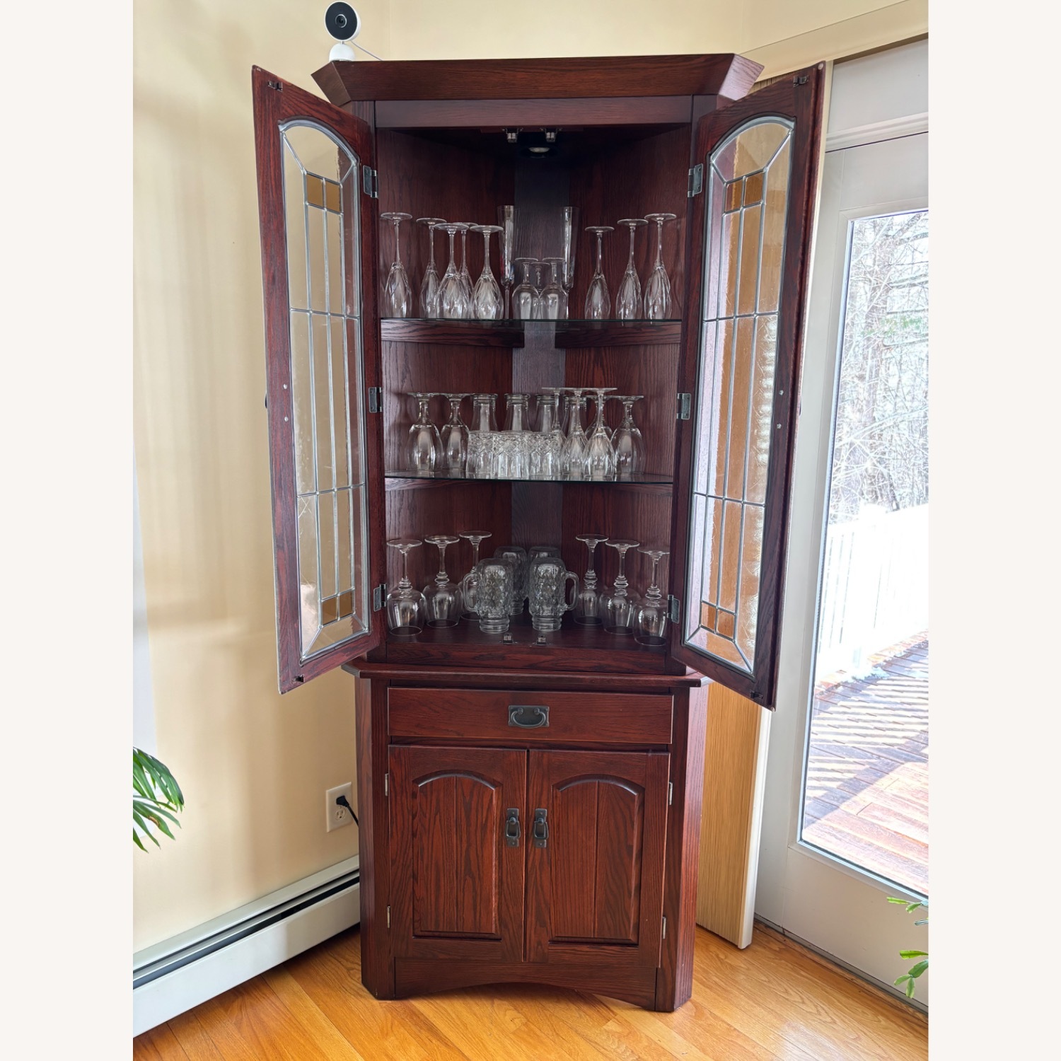 Light Brown Wood Credenza - image-2
