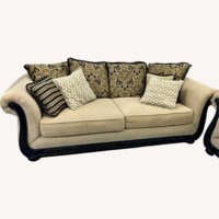 Dark Brown Fabric 2 Piece Sectional