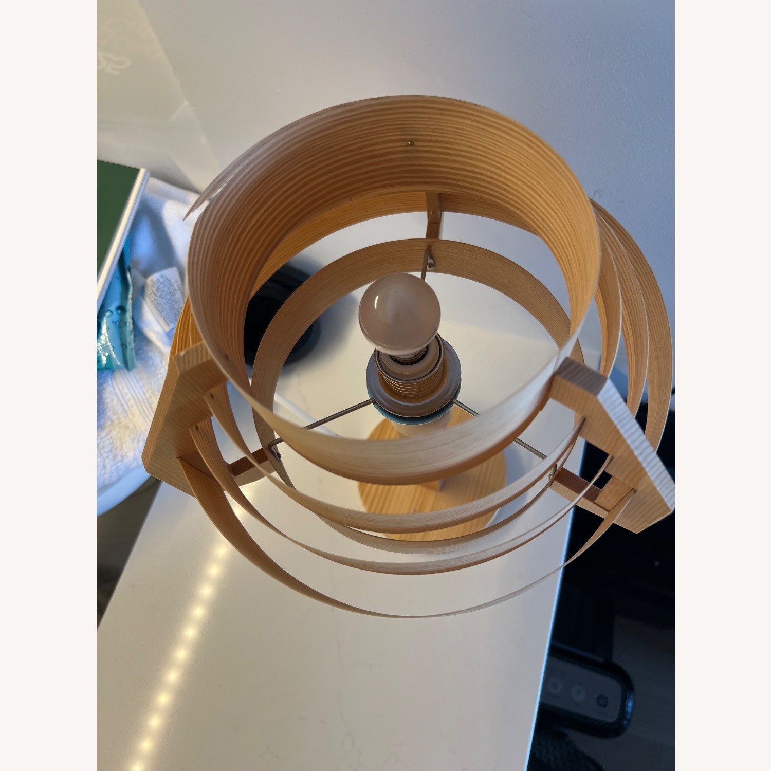 Jakobsson Table Lamp Light Brown Wood Table Lamp - image-3