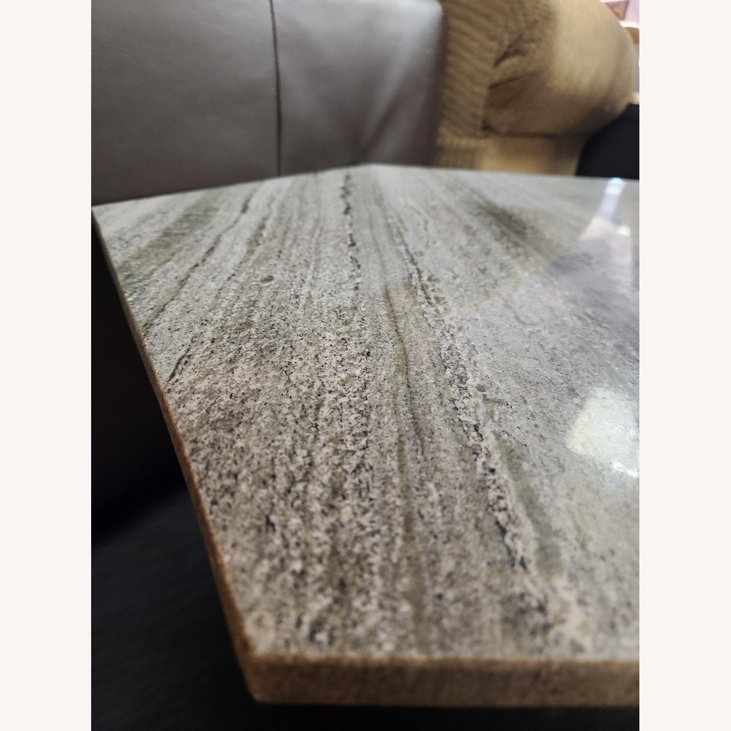 Light Gray Stone Coffee Table - image-6