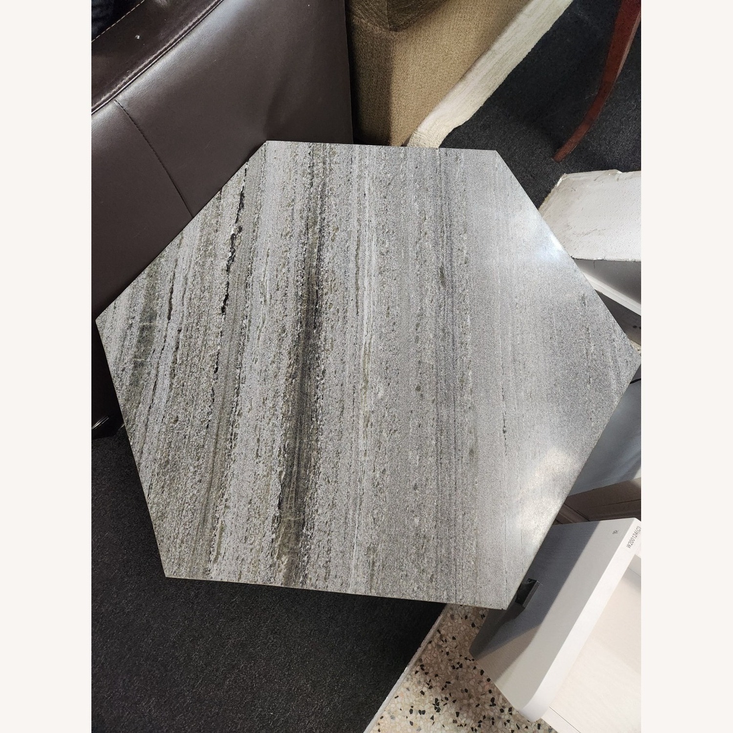 Light Gray Stone Coffee Table - image-8