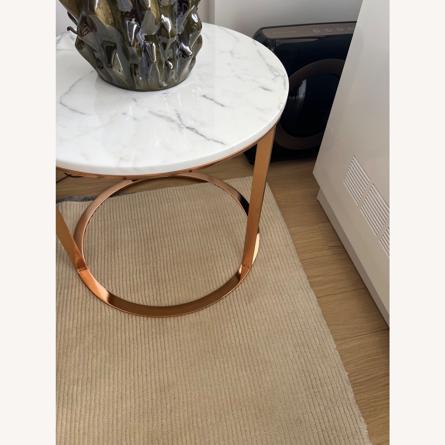 Rose Gold & Marble Side Table - image-2
