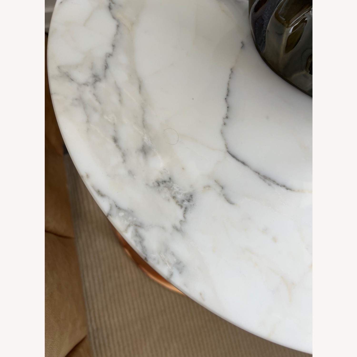 Rose Gold & Marble Side Table - image-3