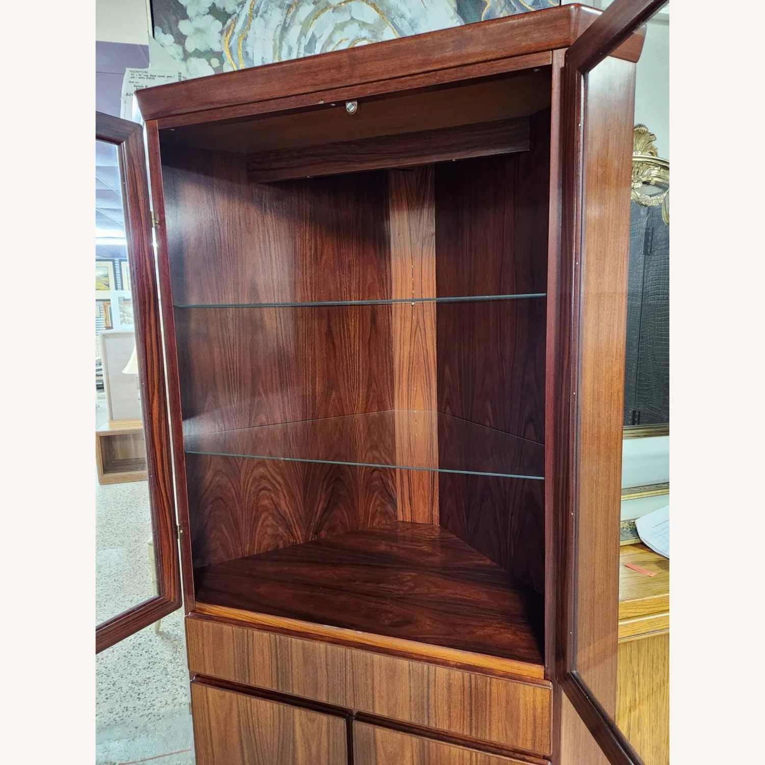 Skovby MCM Teak Corner Display Cabinet - image-2