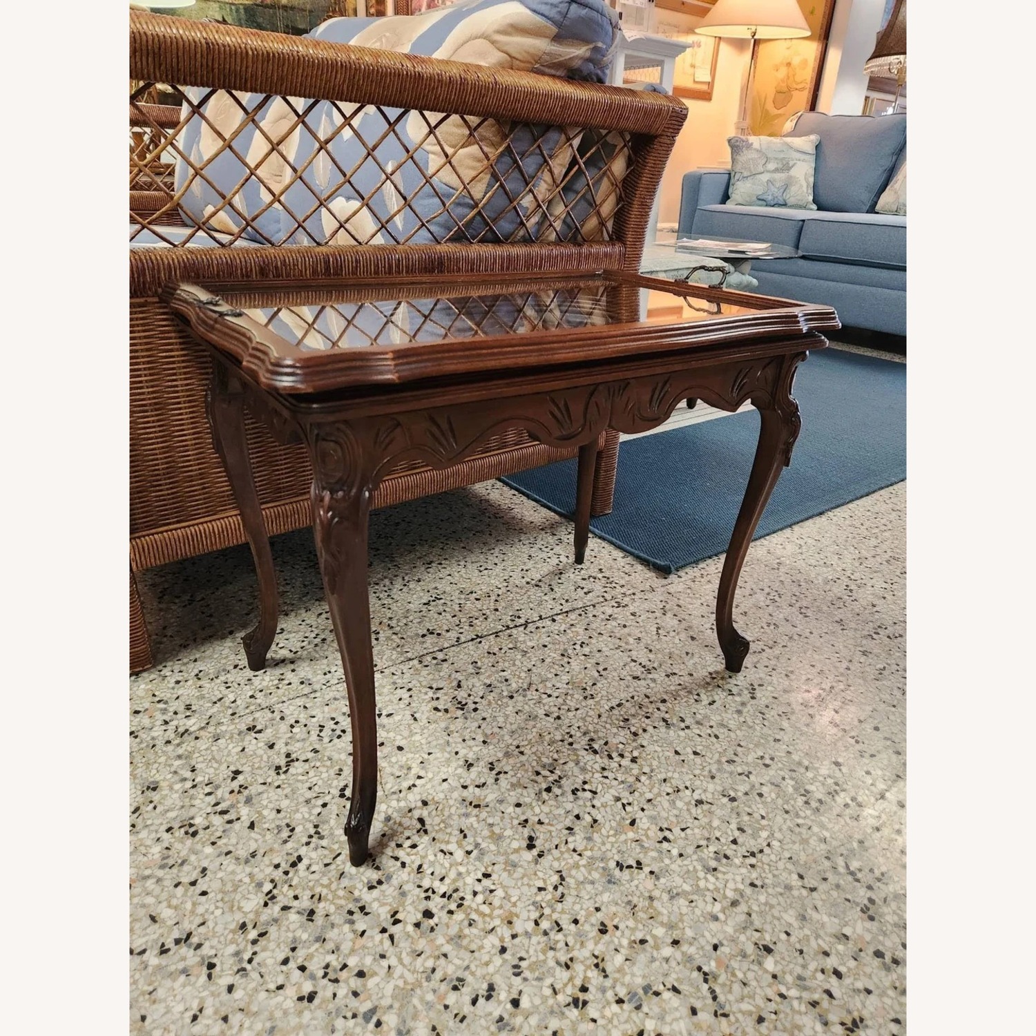 Vintage Louis XV  Walnut Side Table - image-1