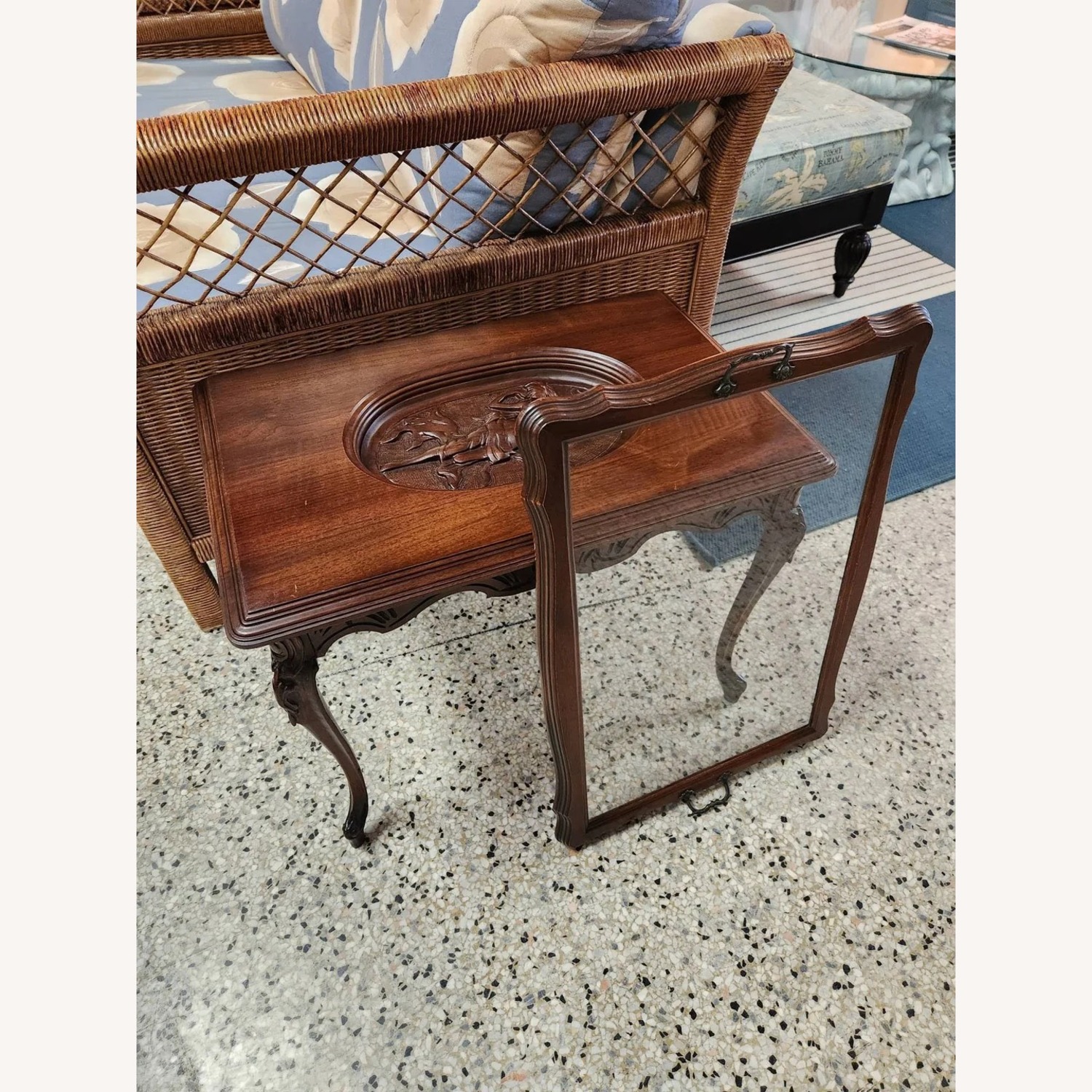 Vintage Louis XV  Walnut Side Table - image-2