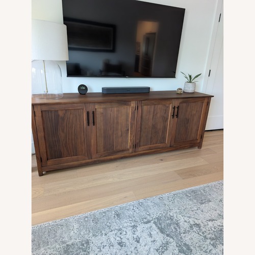 Used Pottery Barn Dark Brown Wood Sideboard for sale on AptDeco