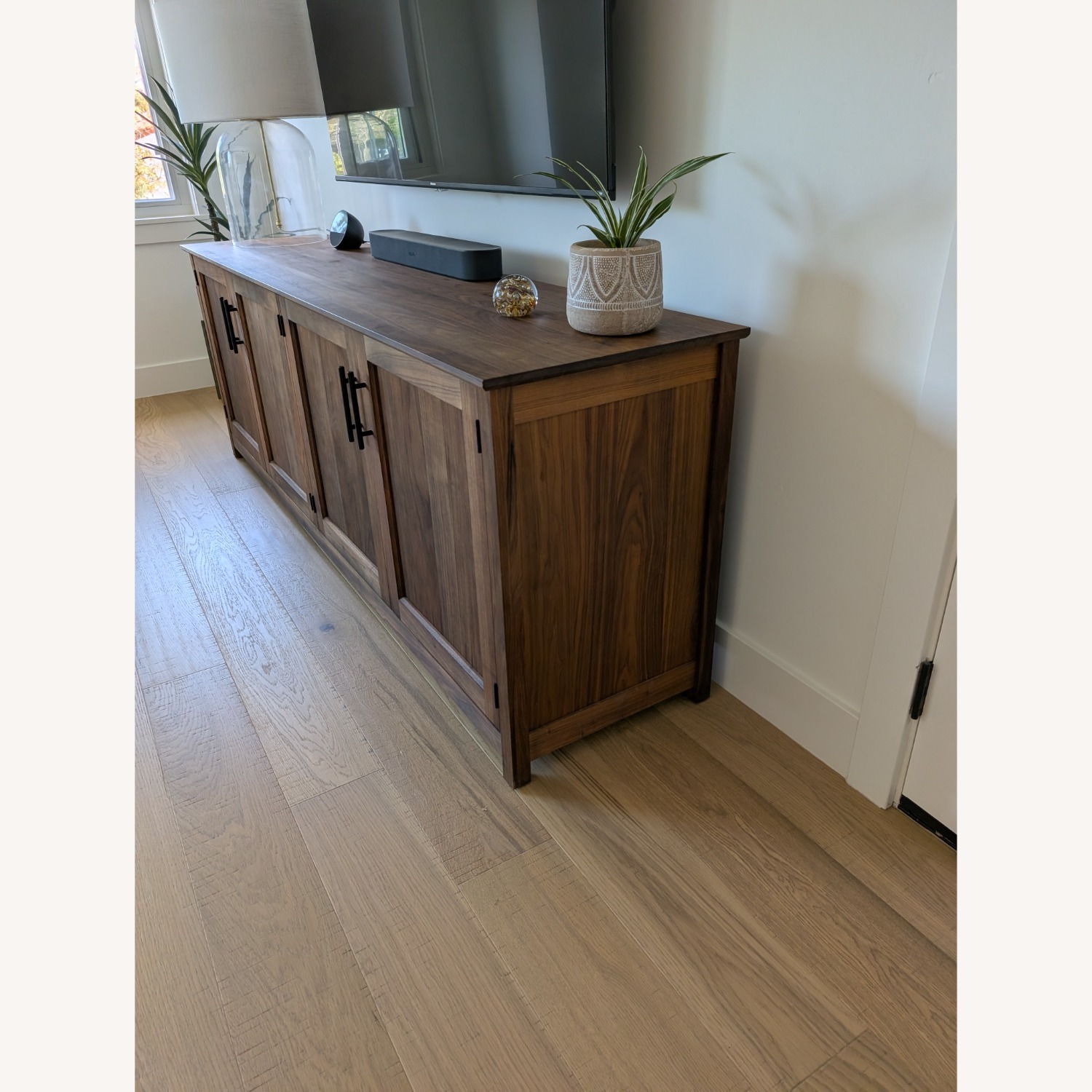 Pottery Barn Dark Brown Wood Sideboard - image-3