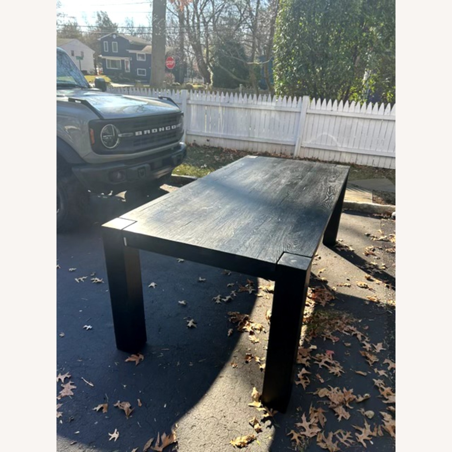 Restoration Hardware Machinto Black Wood Dining Table - image-3