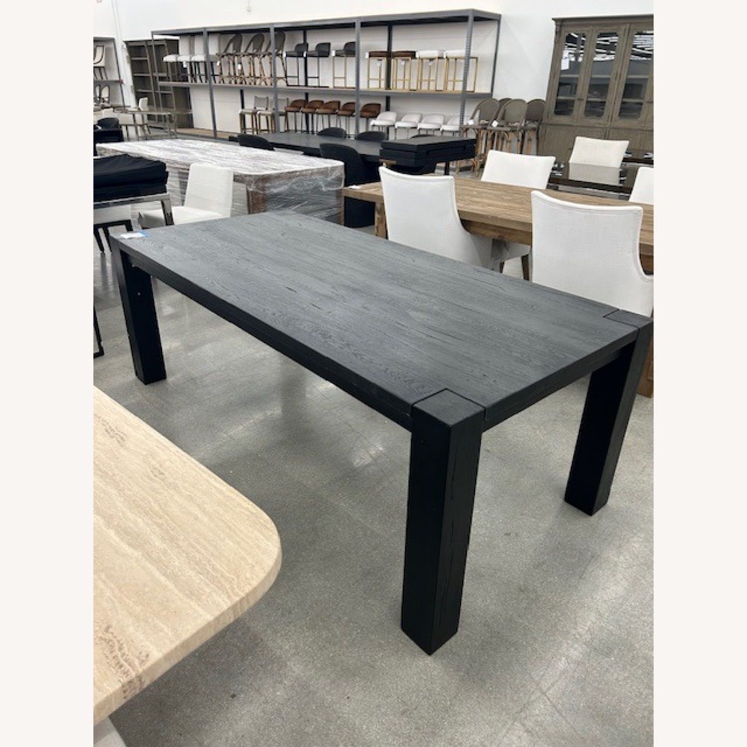 Restoration Hardware Machinto Black Wood Dining Table - image-1