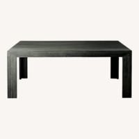Restoration Hardware Machinto Black Wood Dining Table