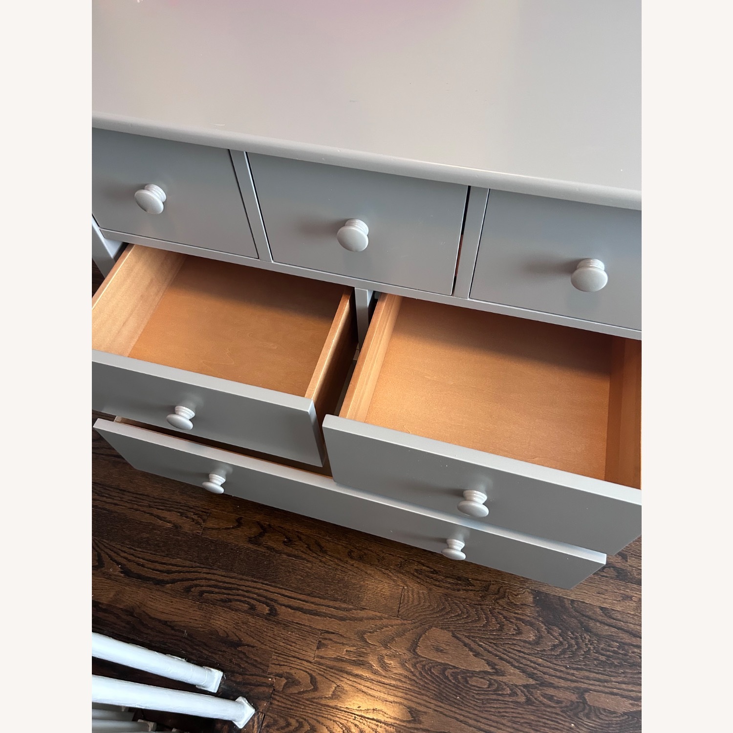 Pottery Barn Kids Kendall Light Gray Wood Dresser - image-10