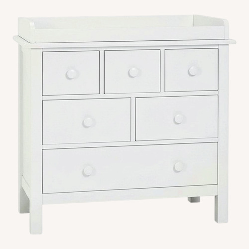 Used Pottery Barn Kids Kendall Light Gray Wood Dresser for sale on AptDeco